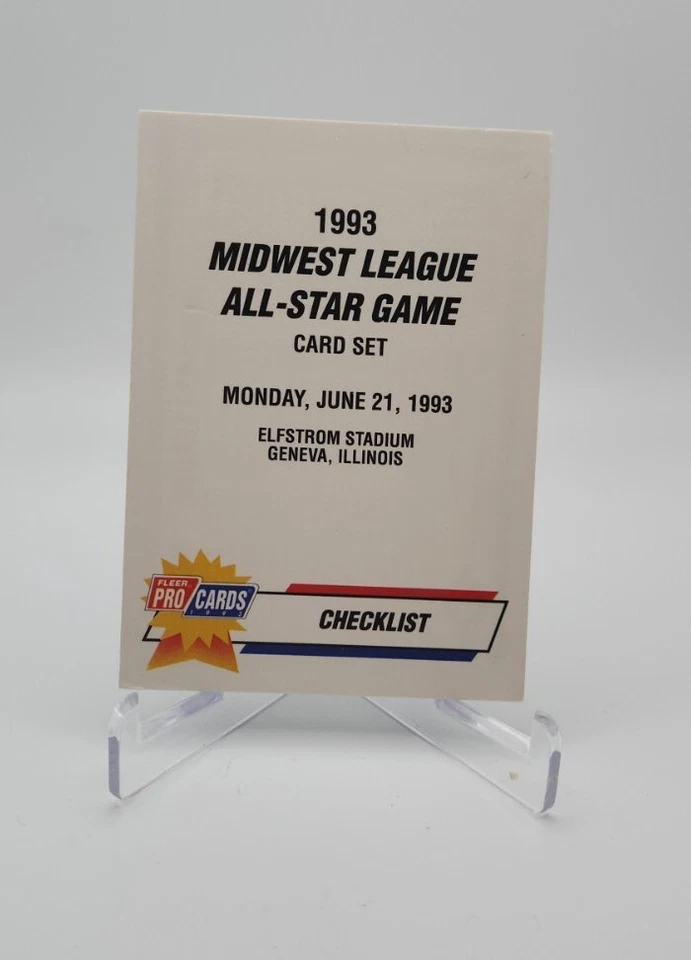 Fleer Pro Cards - 1993 - Midwest League All-Star Game Cards - YOU PICK - Image 3 of 4