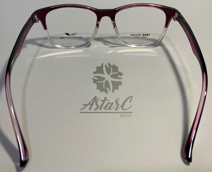 Sanhe Purple Clear Unisex Clear Lens Eyeglasses Frame/TR90/UVProtect/Men/Women 