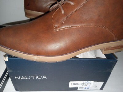 Nautica Mens 13 Largo Chukka Boots Brown Lace Up Ankle Dress  display picture 1