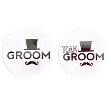 Team Groom/Groom Badge 6pcs/set Bachelor Party Clothes Decoration Supplies