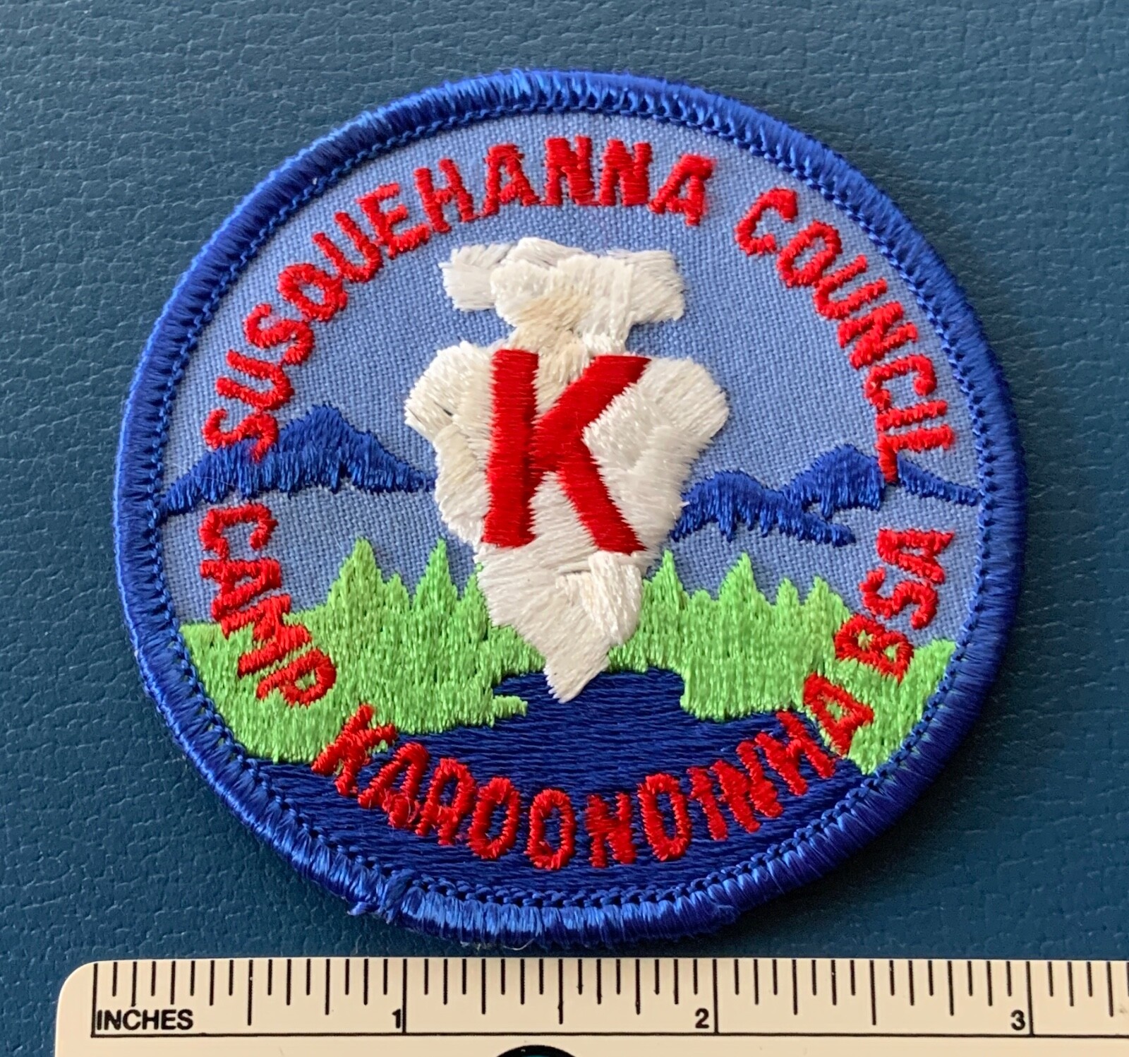 Vintage 1970s CAMP "K" KAROONDINHA Boy Scout PATCH Susquehanna Council