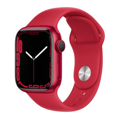 Apple Watch Series 7 41mm Aluminiumgehäuse mit Sportarmband - Rot (Bluetooth)...