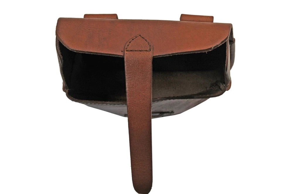 Medieval Belt Bag | Brown Real Leather Day Sporran Pouch with Knife Holster