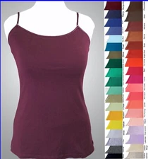 Ambiance Apparel 61000X Cami Tank Top w SHELF BRA lining PLUS sizes 1X 2X 3X