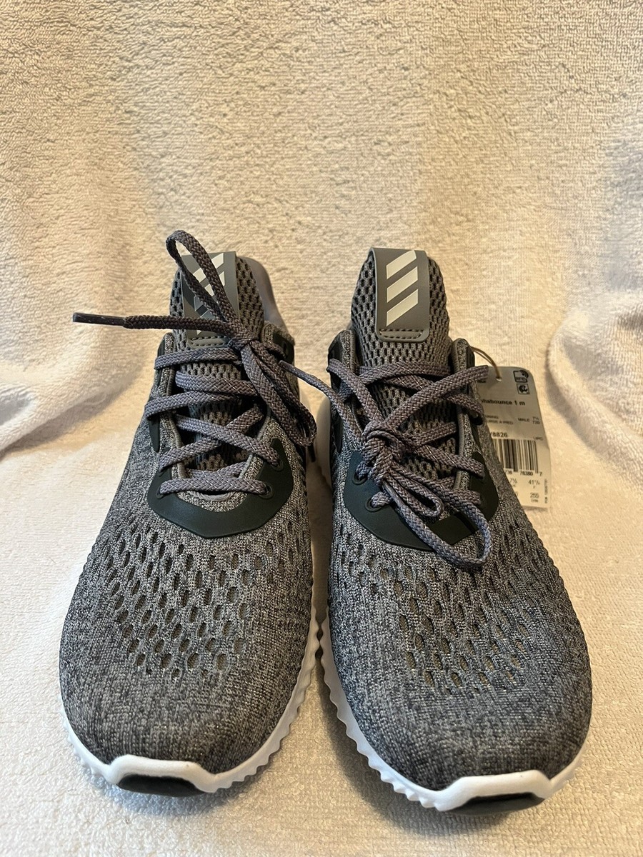 Adidas Alphabounce 1 Running Shoes Sneakers Gray White Men display picture 2