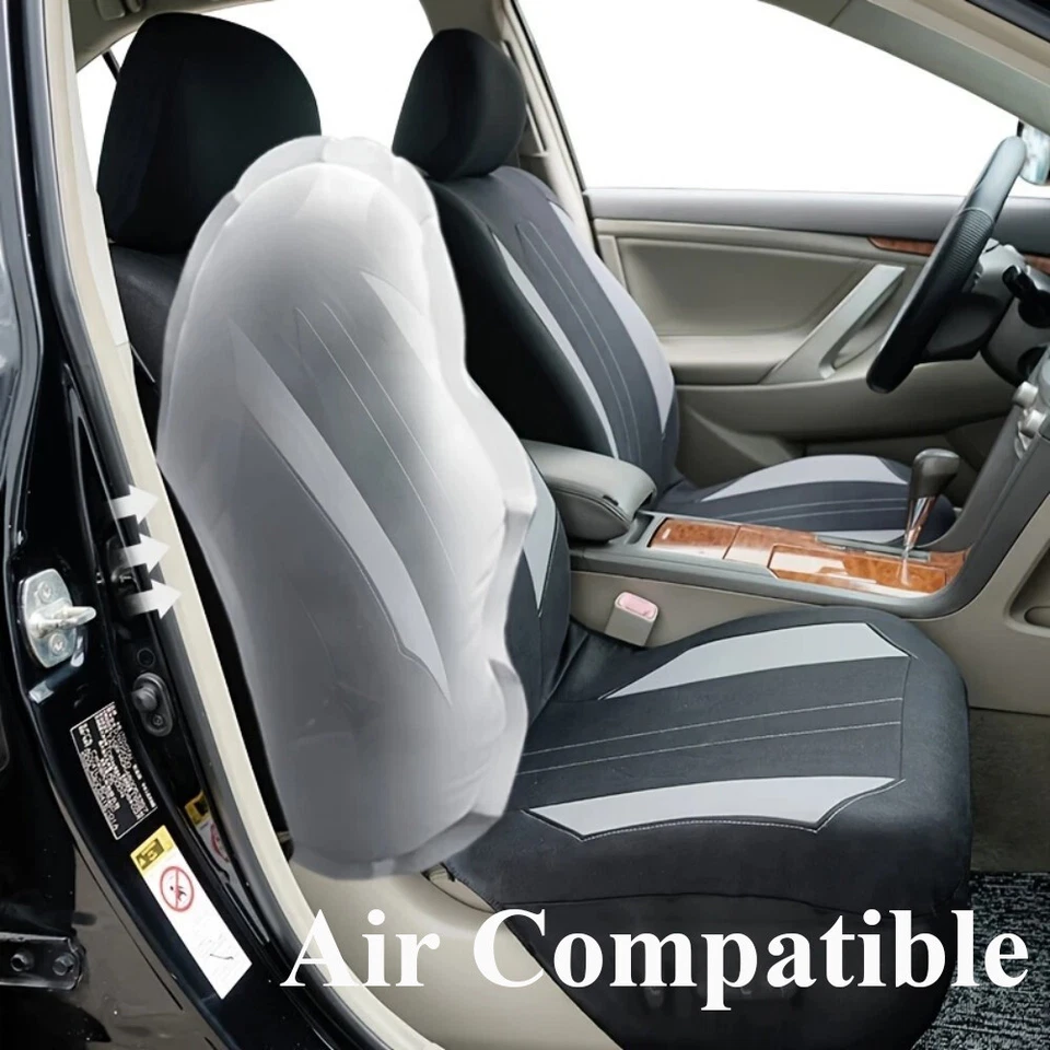 Juego completo de funda de asiento de coche de 5 asientos alfombrilla de cojín protectora delantera trasera para Nissan Foto 3 de 4