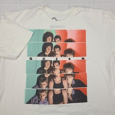 Queen Band Photo T Shirt Size XXL 2XL White Slim Fit 1980s 100 Cotton Q22