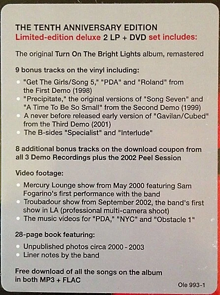 INTERPOL "TURN ON THE BRIGHT LIGHTS" 10th VINYL +DVD BOX SET NEW OPENED / OUVERT - Photo 3/3