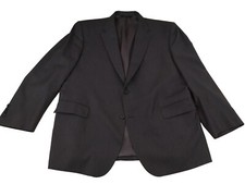 Jos. A. Bank Charcoal Gray Striped Blazer Jacket 46 Wool Signature Collection