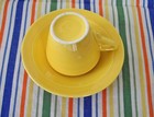 Vintage Homer Laughlin Harlequin YELLOW Demitasse Cup & Saucer Fiesta ~ — photo 6