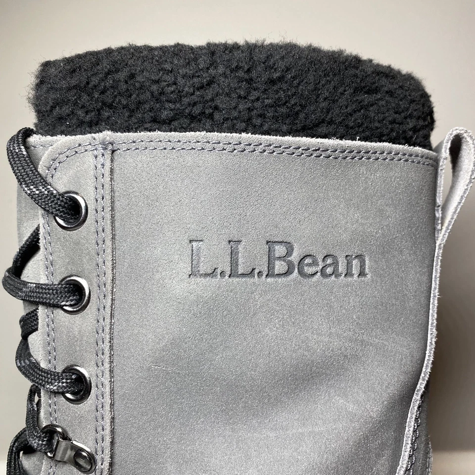 Botas de neve masculinas LL Bean isoladas 10 cinza/preto Sherpa forro removível, 284892 - Imagem 4 de 4