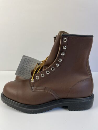 RED WING 2233 8" Safety Toe Supersole Brown Leather Work Boots Men’s Size 8 EE - Picture 2 of 17