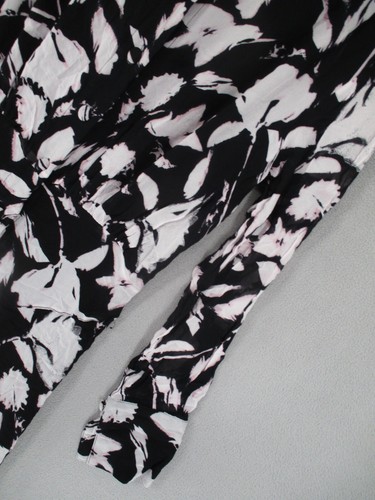 Witchery Dress Womens 4 Black White Pink Shirt Floral A Line Long Sleeve Button - Picture 5 of 19