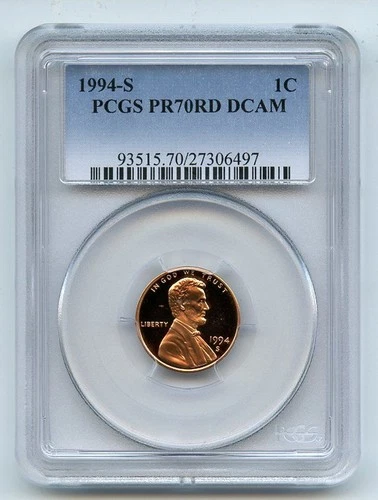 1994-S Lincoln Memorial Cent Proof — photo from another recent sale