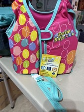 Swim Safe ABC Aquastar 50 UPF 50 Fabric Girls Swim Vest  SM 40lbs Max NWT