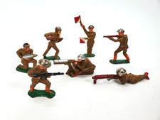 1930s Set of 7 Barclay Lead WW1 Dimestore Army Soldiers 3.5" Standing