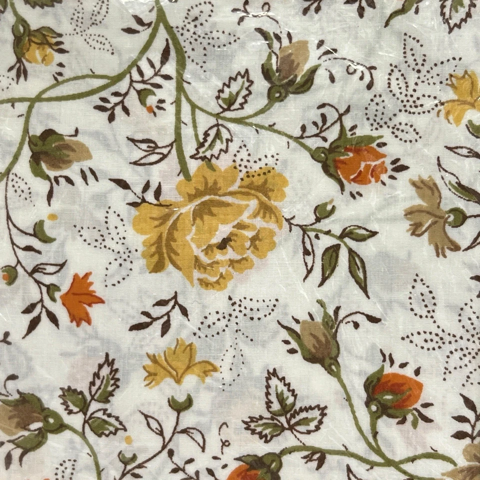 Sábana Ajustable De Colección JC Penney Juliet King Floral Percal Prensa Perm Nueva en Paquete Cottagecore Foto 2 de 4