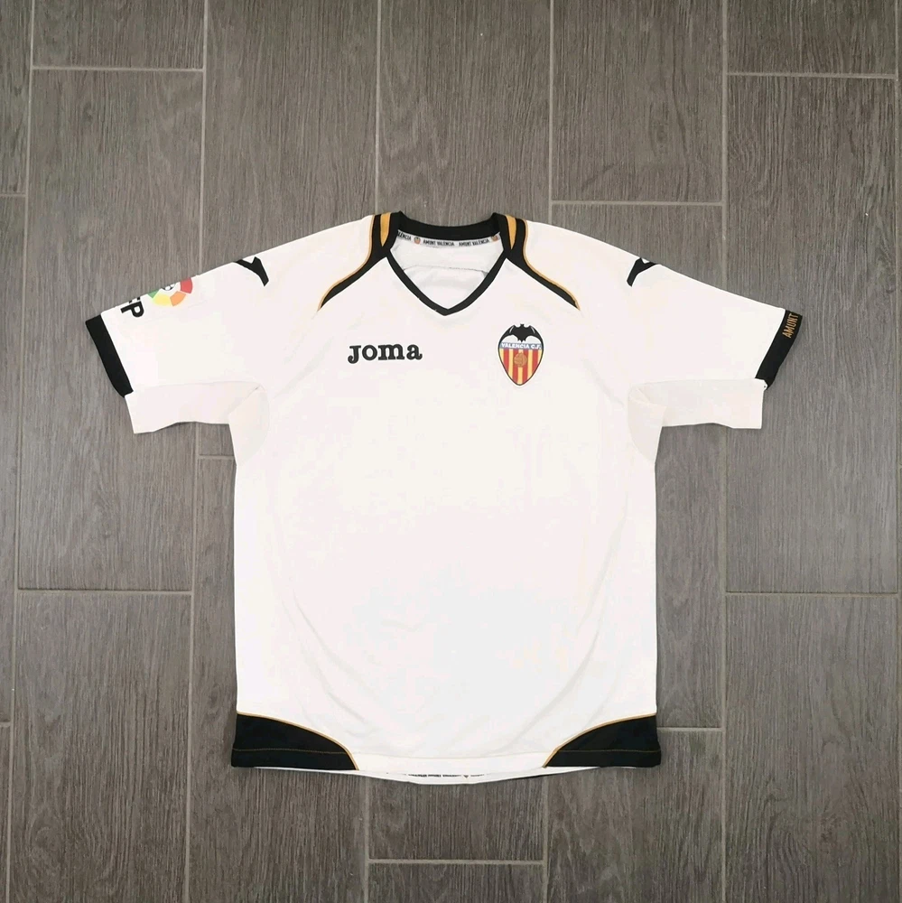 Vintage Retro 2011/12 Valencia CF Heim Trikot Größe: S Pashanim Y2K Fußball Joma