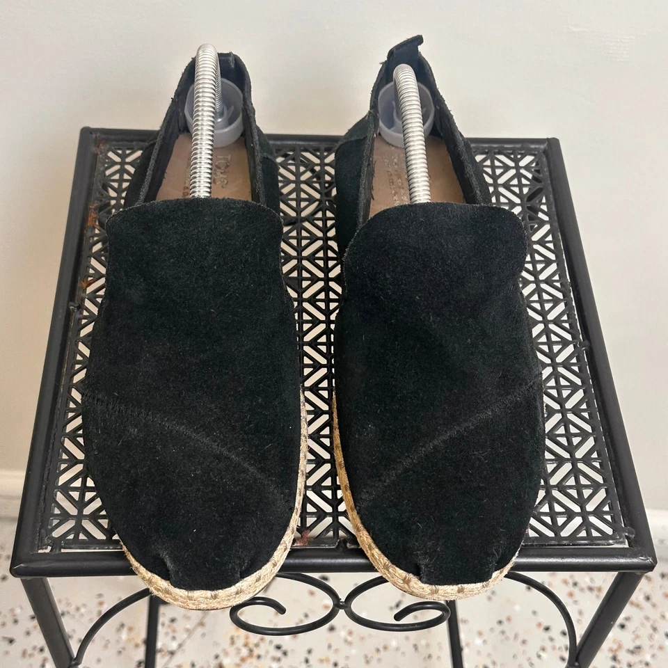 TOMS Alpargata de Gamuza Negra Zapatos Sin Cordones para Mujer Talla 9.5 Informales Foto 2 de 4