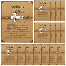 12 Set Volleyball Soccer Football Softball Baseball Basketball Bracelets Gift...