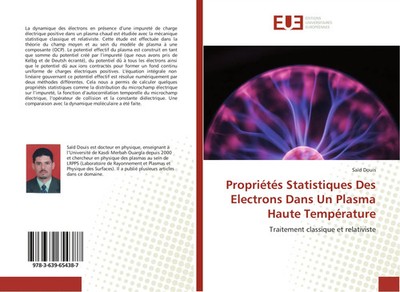 Saïd Douis | Propriétés Statistiques Des Electrons Dans Un Plasma Haute...