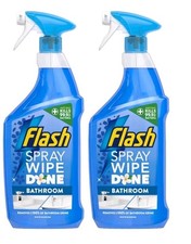 800ML X 2 Flash Spray.Wipe.Done. Bathroom Antibac Cleaning Spray White Blossom 5.40 per litre