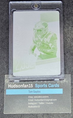 Christian McCaffrey 2020 Panini Prestige Inside the Numbers #2 Yellow Plate 1/1