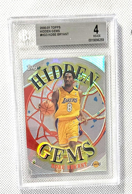 Kobe Bryant 2000-01 Topps Hidden Gems # HG grade 4.0 VG-EX by Beckett
