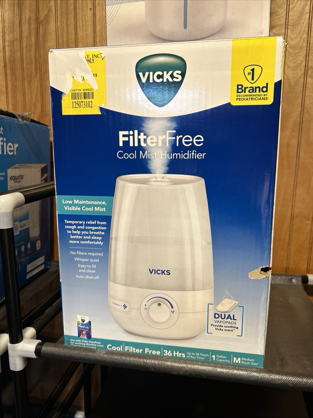 Vicks VUL545D Filter Free Cool Mist Ultrasonic Humidifier, Up TO 36 Hours Run Tm