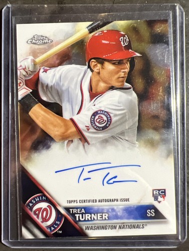 Trea Turner #RA-TTU 2016 Topps Chrome Rookie Autographs card
