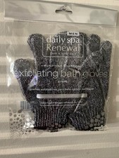 Exfoliating bath gloves by daily spa renewal-2 pack featuring purifying charcoal