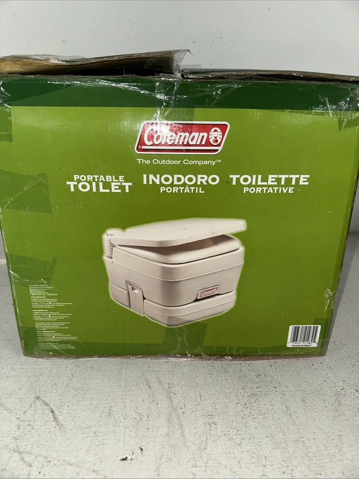 Inodoro empotrado portátil Coleman de 3,2 galones equipo de camping 827-802T Foto 2 de 4