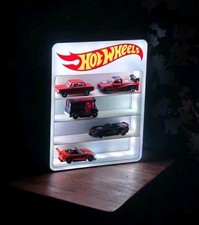8 Hot Wheels LED Display Lightbox Light Illuminated Collector Shelf Wall Display