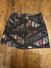 Slazenger Golf Women Pickleball Skort Skirt w Shorts Size 2 Pockets Multicolor