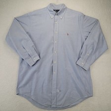 Ralph Lauren Mens Yarmouth Button Down Shirt Oxford 16 32 Blue Color Pony Preppy