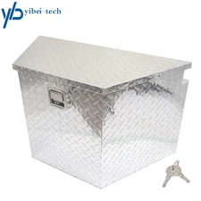 29"X15"X18" Wide Aluminum Trailer Tongue Tool Box Diamond plate with keys