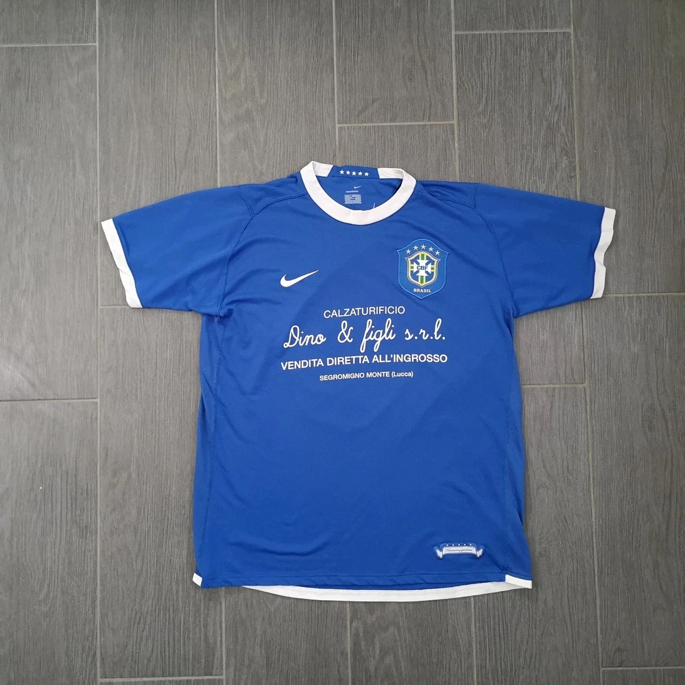 Brasilien Vintage Retro 2006 Away Trikot Größe: L Fußball Pashanim Y2K Nike Fans