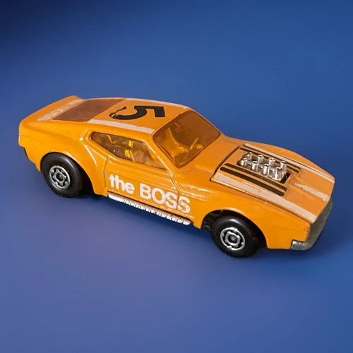 Matchbox Superfast Orange 1972 Boss Mustang #5 Lesney Vintage Die Cast Car