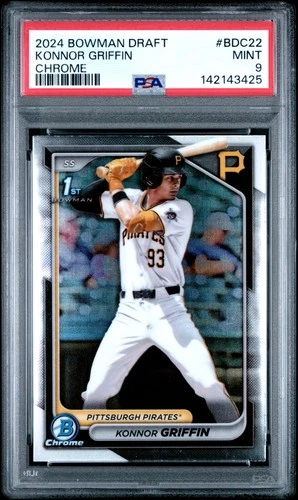 2024 Bowman Draft Konnor Griffin  Chrome 1st Pittsburgh Pirates PSA 9