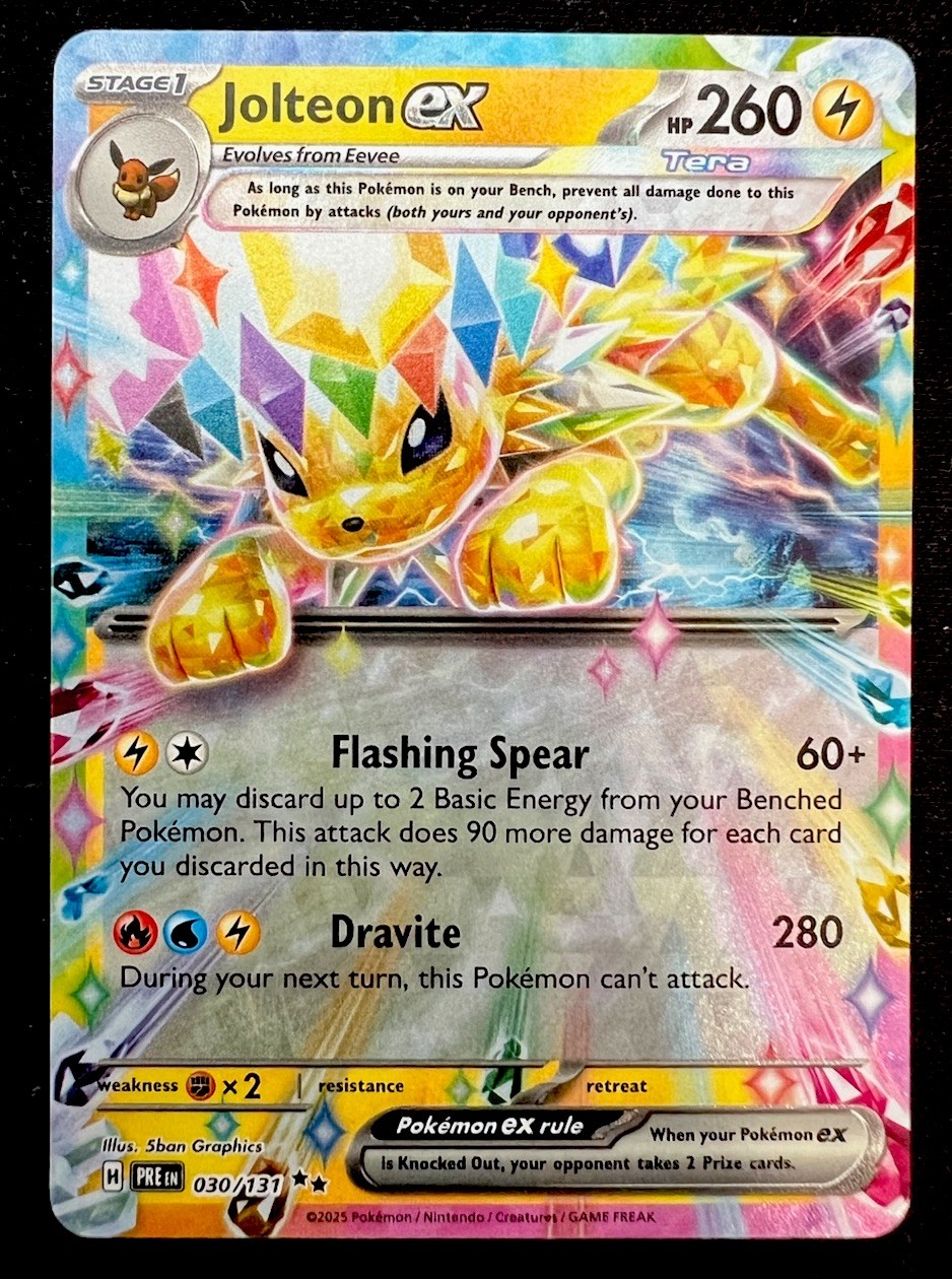 Jolteon EX 030/131 S&V Prismatic Evolutions Holo Double Rare NM Condition
