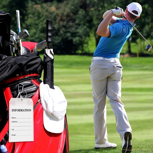 Etiquetas de equipaje de golf 9 x 6 pulgadas PVC transparente impermeable cremallera bolsa de plástico con S... - Imagen 7 de 7
