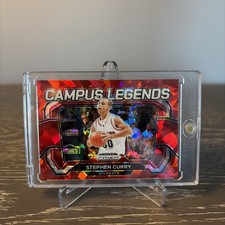 2024 Prizm Draft Picks Stephen Curry Red Cracked Ice Campus Legends SP #2