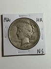 1921 Peace Silver Dollar VF Details High Relief Key Date