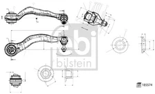 Febi Bilstein 185574 Control/Trailing Arm, Wheel Suspension for BMW, BMW (Brillia