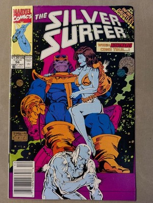 Silver Surfer #56, Marvel Comics, October 1991. Thanos.