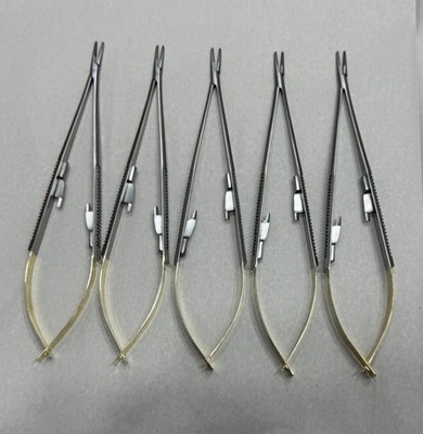 Lot of 5 Hu-Friedy NH5024 Castroviejo Straight Needle Holders 7''