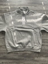 alo Gray Tracksuit Sweatshirt  Jogger Pants Mock Neck Size L