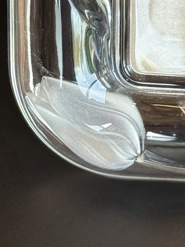 Vintage 1980’s Mikasa  Tulip Picture Frame Etched  Glass Whimsical - Image 3 of 4