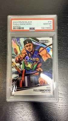 2024-25 PANINI PRIZM BLACK PAOLO BANCHERO MANGA SSP PSA 10 💎 #14
