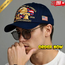Baseball Cap United States 250th Anniversary Hat Suitable for Multiple Occasion